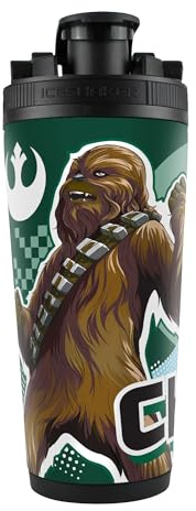 WinCraft 26oz 4D Stainless Steel Ice Shaker Star Wars Chewie Black