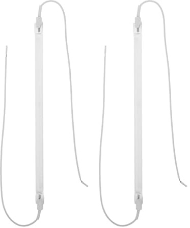 2 Stück Quarz Infrarot Heizröhre 26cm für Elektrische Heizgeräte | Weiß, Quarz Keramik, für Innenräume und Wohnzimmer, 2stücke, Einfache Installation