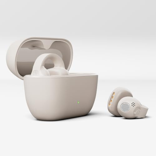 Sennheiser ACCENTUM Clip Open-Ear Wireless-Kopfhörer, 36 Std. Akkulaufzeit, Open Sound, Cream