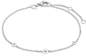 Basics Gold XENOX FINE XG4054 Damen Armband 9 Karat (375) Weißgold weiß Brillant 18cm