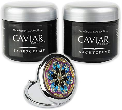 Anti Aging Tag & Nachtcreme CAVIAR BIO-VITAL 250 ml Pflegeset hochkonzentrierte Kaviar Anti-Falten Creme für ein frischeres Gesicht, Hals und Dekolleté Made in Germany von STREHLER DESIGN