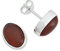 Ohrstecker 925 Silber Karneol orange roter Stein Edelstein Ohrringe echt Silber Damen Sterling Silber Stecker Geschenk(MOS-040-16)