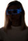 ASVP Shop Cyberpunk LED Visor Glasses - Perfect For Cosplay and Festivals - Cybergoth - Cyberpunk Glasses Goggles (Blue)