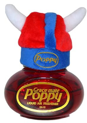 Bubble-Store Wikingerhelm aus weichem Stoff für Poppy Lufterfrischer, Deko-Helm für die Flakons-Deckel, in Länderfarben von Schweden oder Norwegen, (H) ca. 7,8 cm (Rot/Blau (Norwegen))