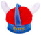 Bubble-Store Wikingerhelm aus weichem Stoff für Poppy Lufterfrischer, Deko-Helm für die Flakons-Deckel, in Länderfarben von Schweden oder Norwegen, (H) ca. 7,8 cm (Rot/Blau (Norwegen))
