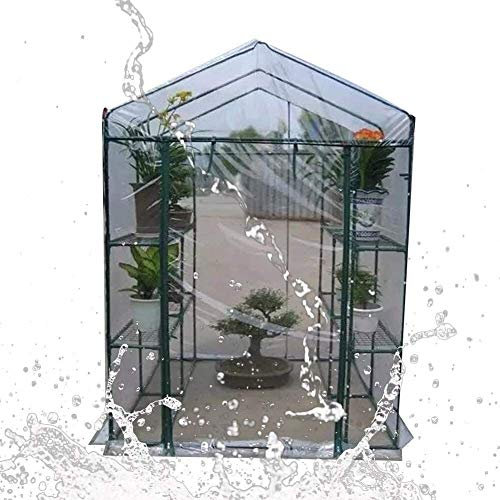 DYB Mini gewächshaus Gewächshäuser Garten Sukkulente Topfpflanze Blumen Wärmedämmung Regenschutz (Color : Clear, Size : 143x143x195cm)