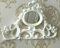 Wanddeko Weiß Wandrelief Barock 30x48cm Wanddekoration Antik Wandspiegel Shabby Badspiegel c1522 Weiß