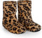 normani Hausschuhe für Ofen oder Mikrowelle mit Leinsamenfüllung Körnerpantoffeln Wärmehausschuhe Supersoft Stiefel Farbe Leopard Größe 36-40