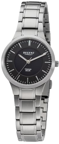 Solaruhr Titan Regent Damen Metallband Ø30mm (anthrazit)