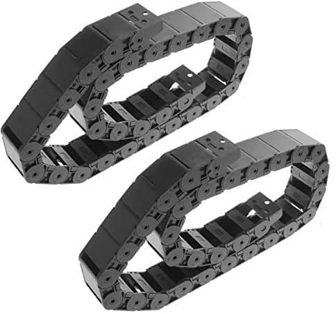 GooEquip 2PCS Schleppkette 18 mm x 50 mm Länge 1 Meter zur Kabelführung Kabelschleppkette Hochwertige Energiekette Schleppkette R38 für 3D-Drucker und CNC-Maschinen (18 x 50mm, 1 Meter)