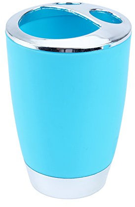 Six Piece Bathroom Set Blue Soap Dish Dispenser Waste Bin Toothbrush Holder For Bathroom Decor