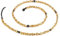 AMDXD Geschenke für Männer Herren Halskette aus Edelstahl, Bohnenkette hochwertig Verarbeitet Männer Kette Zeitloser Herrenschmuck, Kettenlänge 64cm, Gold Schwarz