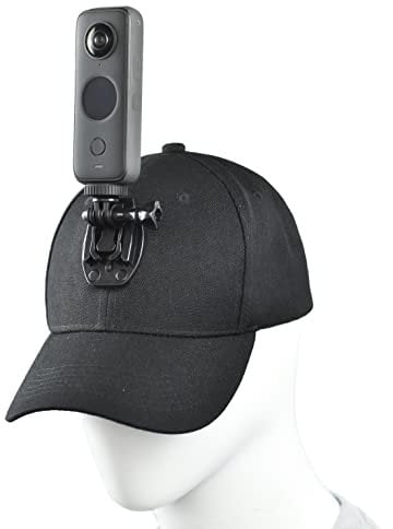 Fotoleey Camera Baseball Cap Mount, Compatible with GoPro Hero 13/12/11/10, For Insta360 GO 3S, Ace Pro, Breathable Material, Adjustable