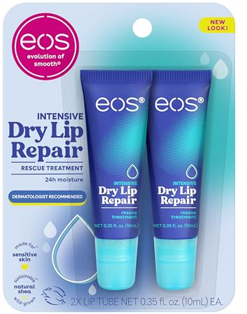 eos The Hero Lip Repair, Extra Dry Lip Treatment, 24HR Moisture, Natural Strawberry Extract, 0.35 fl oz, 2-Pack