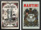 Set: 2 Spiegelbilder Gin Tonic Hendricks Martini & Rossi 20x30 cm Bar Deko Vintage Retro Wandbilder