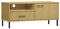 vidaXL Brown Solid Pine Wood TV Cabinet, Rustic Design with Metal Legs, Ample Storage Space, Ideal for Living Room.