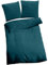 *** Dormisette Mako-Satin Bettwäsche Made in Germany 135x200 80x80 Uni einfarbig mit Reißverschluss (Petrol smaragd grün) ***