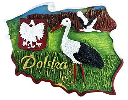 Kühlschrankmagnet, Polen, 3D-Landkarten-Form, Souvenir-Geschenk, Kunstharz, handgefertigt, für Zuhause und Küche, Dekoration