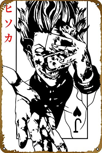 Hisoka Anime-Poster, Comics, Vintage, klassisches Blechschild, 20,3 x 30,5 cm