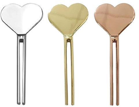 DTREEL Metal Toothpaste Squeezer, Heart-Shaped Tube Squeezer,Tube Presser Tube Roller Tube Wringer Keys Dispenser Roller for Toothpaste Cosmetic Oil Cream Paint Squeezer