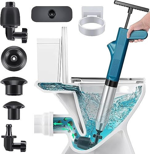 NiC IS COCNG Pompa stura scarichi a pressione, sturalavandino ad aria compressa, stantuffo per WC, stura wc a pressione,sblocco lavandino da cucina e bagni/bidet