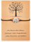 Fiada Bracciale di Albero della Vita Braccialetto con Ciondolo di Albero della Vita per Donne Ragazze Biglietto Bracciale per Amici Regalo dell'Amicizia per Compleanno Festa della Mamma (Nero)
