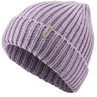Sterntaler Strickmütze mit Umschlag - Mädchen Beanie im coolen Fisherman Style - Weiche Kinder Wintermütze - Flieder, 51