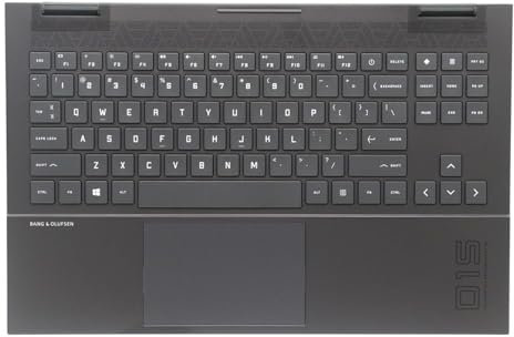 wzqrps Ersatz für HP OMEN 15-EK 15-EN 15Z-EN100 Laptop Obergehäuse Handauflage RGB Hintergrundbeleuchtung Tastatur Touchpad Montageteil M00667-001 Schwarz