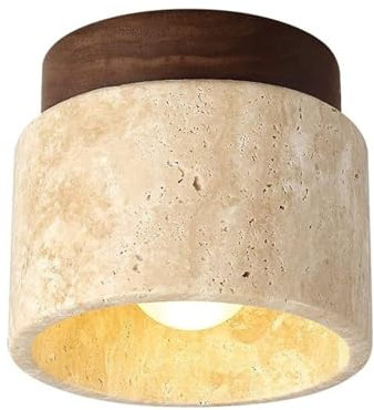 Deckenlampe Rustikale Marmor-Deckenleuchte Japanische Wabi-sabi Stil Deckenleuchte Close To Ceiling Light Fixtures for Bauernhaus Küche Flur Balkon Foyer Schlafzimmer (Size : A)