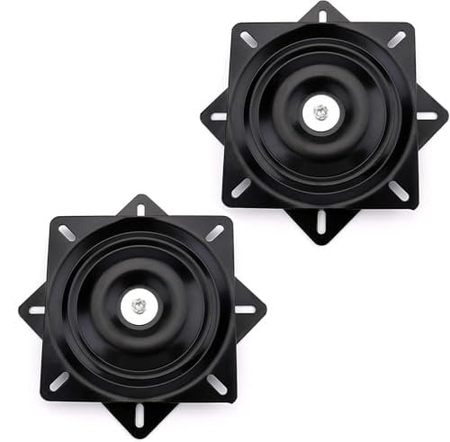 Cokritsm Sitz Drehplatte 178mm Drehteller Drehplatte 360 Grad Rotierende Drehplatte Barhocker Swivel Ersatz Sitz Quadratisch Drehbar Heavy Duty für Recliner Stuhl oder Möbel 2er Set…