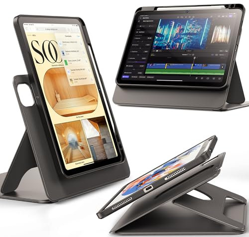 INFILAND Custodia per iPad Air 11 Pollici M3/M2 (2025/2024), Air 5/4 Custodia 10,9 Pollici, iPad Pro 11 Pollici Custodia Copertura Magnetica Rimovibile, Supporto Regolabile Verticale/Orizzontale,