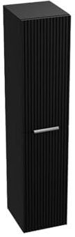 lavita Badezimmerschrank Hochschrank Oklahoma Schwarz Matt 300 Hängeschrank Badschrank Schmal Badregal Schrank 30cm Breit Badezimmermöbel Lackierte Platte 25x30x140 cm Montierte Badmöbel