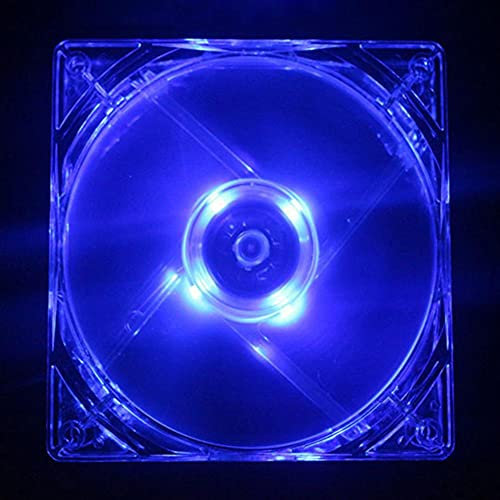 ZHCHAO PC Computer CPU Fan 80mm Cooling Fan with Led Light 8025 8cm Silent 12V LED Luminous Chassis Molex 4D plug Axial fan 80(White-style)