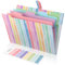 SKYDUE Dokumentenmappe A4, Mappe Mit Fächern, Fächermappe A4 Mit Etiketten, Ordnungsmappe Mappen Ordnersystem, Document Folder Für Zuhause, Büro, Schule Und Auf Reisen, Mappe Regenbogen