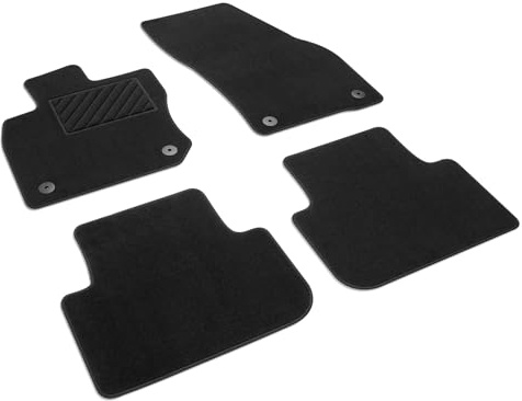 Volkswagen 571061404WGK Fußmatten Textilfußmatten 4X Stoffmatten Plus-Qualität, schwarz