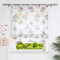 Heichkell Transparente Raffrollo Raffgardine ohne Bohren Rollo mit Blumen Landhaus Gardine Raffrollos mit Schlaufen Rot BxH 100x140 cm