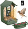 Rkdely Vogelhaus mit Kamera Vogelhaus Kamera: 1080P HD Vogelfutterhaus mit Kamera Video Automatisch Aufnehmen Vogelhäuschen Kamera Nachtsicht Bird Feeder für Garten Draußen Vogelfutterspender - Grün