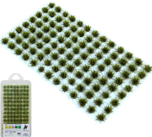 ZHjuju Erba Statica Miniaturizzata per Modellismo - 120 Ciuffi di Erba in Resina Ideale per Decorazioni DIY, Paesaggi Ferroviari, Diorami Erba Artificiale Realistica per Modellismo Statico