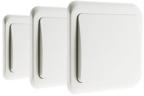 Lot de 3 interrupteurs simples 10A - blanc - Zenitech