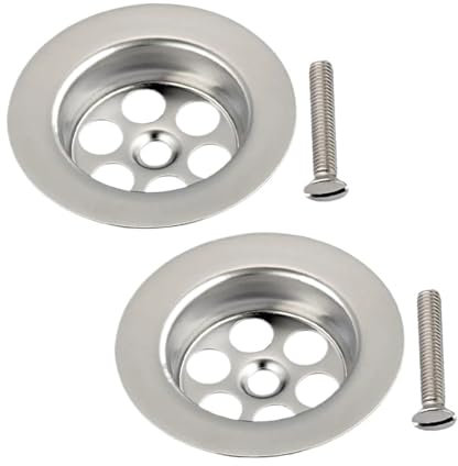 PrecisionFix Lot de 2 bondes de lavabo en acier inoxydable de 70 mm avec bouchon de vidange à vis