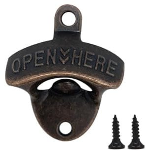 1Pcs Wall-Mounted Beer Bottle Opener - for Dad & Men - Birthday, Housewarming Present for Husband - Home Bar, Man Cave, Pub & Garden Accessory