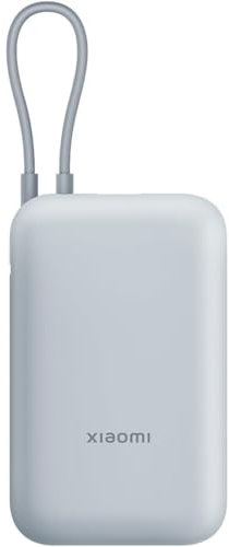 Xiaomi Power Bank 10000Mah Integrated Cable – External Battery Quick Charge | USB-C and USB-A Wireless Portable Charger for Smartphones | External Battery Charger up to 3 Devices