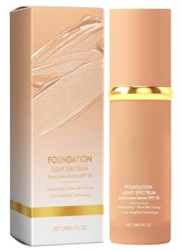 4 in 1 Foundation Hohe Deckkraft Concealer Feuchtigkeitsspendende Makeup Base Farbveränderte mit Lichtschutzfaktor 50, flüssige Foundation, Täglich langanhaltende flüssige Foundation für Frauen (1PC)