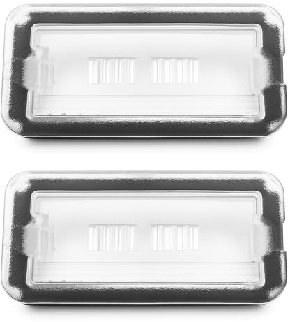 NIMOVA 2x Rear Number Plate Light Lamps Clear Lens Cover For Fiat 500, Abarth 500 2007-2022 | OEM 51800482