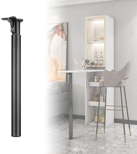 HSHBGS Faltbar Tischbeine, 1 Stück, Arbeitsplatten Tischfüße, Höhenverstellung Möbelfüße, Metall Tischgestell for Arbeitszimmer, Wohnzimmer, Frühstücksbar, Einfach zu montieren(Black,71~120cm)