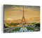 Bilder auf Leinwand 100x70cm Leinwandbild Eiffelturm Frankreich Paris Groß Wanddeko Bild Schlafzimmer Küche Deko Wandbilder Dekoration Wohnzimmer Wall Decor Canvas Wand Kunstdruck Art AA100x70-0435