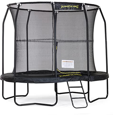 Jumpking7ft x 10ft Oval Trampolin mit Sicherheit Gehäuse Netz & Leiter - JumpPod ❘ Outdoor-Trampolin für Erwachsene & Kinder | Revolutionäre POD™ Connector | 10 Jahre Garantie