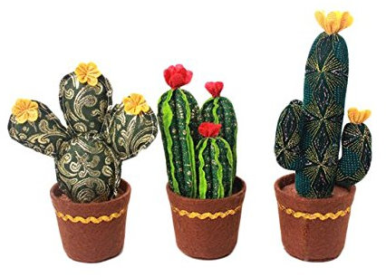 Dekorativer Kaktus, gestrickt, groß