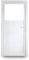 EcoLine Nebentür - Nebeneingangstür - Tür - 2-Fach, 1/3 Glas, 2/3 Füllung, außenöffnend innen weiß/außen: weiß BxH: 900 x 1900 mm DIN Links