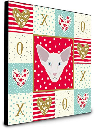 Caroline's Treasures Orientalische Longhair Katze Love Artwork Wandpaneel Wanddekoration, Holzwerkstoff, Mehrfarbig